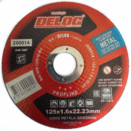 CUTTING-OFF WHEEL DISC 125X1,6X22,2 METAL