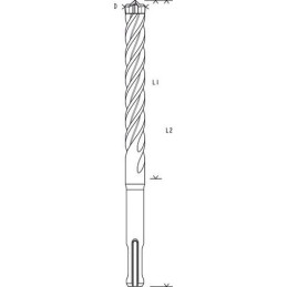 Triecienurbis betonam SDS-plus 8х50х110